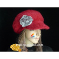 Lingshang fourrure de lapin de haute qualité à la mode gilet de chapeau à tricoter chaud pour l&#39;hiver